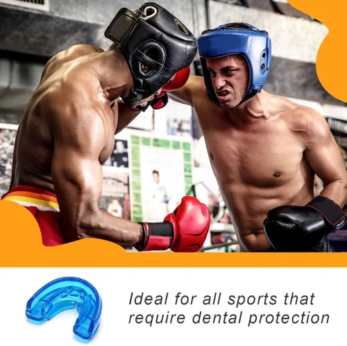 Vista 5 de Coolrunner Protector bucal de doble apoyo, protectores bucales deportivos deportivos para jóvenes, protector bucal para protección de dientes