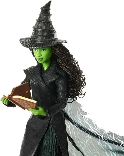 Vista 8 de Mattel Universal Pictures Wicked: Muñeca de moda Elphaba For Good de lujo con atuendo extraíble y 4 accesorios, inspirada en la película