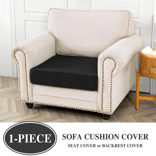 Vista 2 de LA MEACK Funda de Cojín de Sofá Funda de Cojín de Asiento Funda Elástica para Sillón Fundas Separadas para Sofá Seccional Protector de Muebles