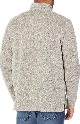 Vista 2 de Wrangler Authentics Suéter de vellón de manga larga con un cuarto de cremallera para hombre