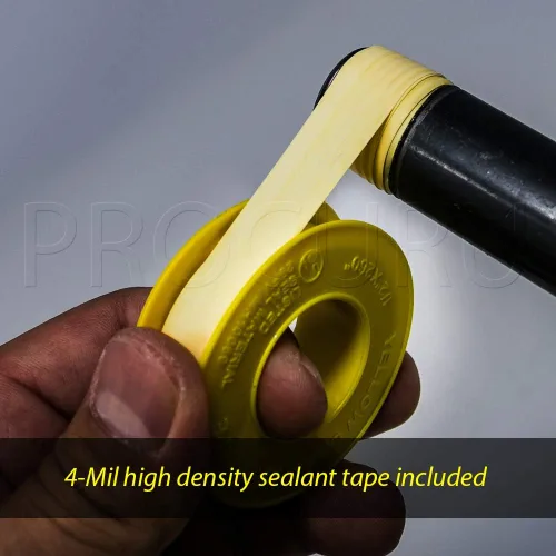 Vista 5 de PROCURU Kit de conector flexible de gas de 5/8 pulgadas de diámetro exterior x 12 pulgadas de largo con válvula de ángulo de 3/4 pulgadas
