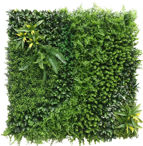 Vista 25 de E&K Panel de valla de plantas artificiales de 20 x 20 pulgadas, hojas sintéticas, césped, panel de privacidad para interiores y exteriores