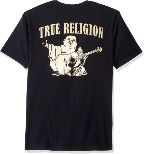 Vista 2 de True Religion Mens Big Buddha Metallic Short Sleeve Tee