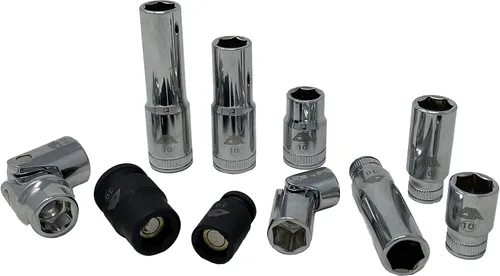 Vista 3 de CTA Tools 3805 Juego de llaves de vaso de 0.394 in, 10 piezas, unidades de 1/4" y 3/8