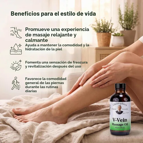 Vista 7 de Christopher's Original Formulas Aceite de masaje V-Vein, 4 fl oz Mezcla tópica de hierbas para el cuidado de la piel y el masaje