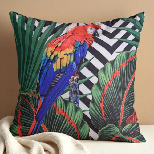 Vista 7 de Decozen Fundas de almohada decorativas con estampado de pájaros con diseño floral para decoración del hogar, sala de estar y dormitorio, funda