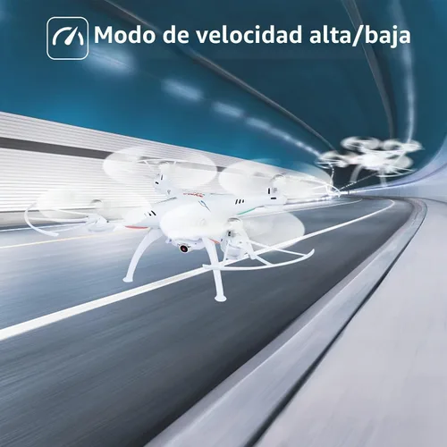 Vista 6 de Drone sin cabeza UFO con cámara HD WiFi Syma X5SW-V3 FPV Explorers2 2.4Ghz 4CH 6-Axis Gyro RC Quadcopter de Cheerwing (blanco) Inicio con una