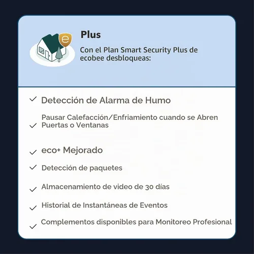 Vista 16 de ecobee Cámara de timbre inteligente con cable con suscripción Smart Security Plus de 1 año - Video HD, visión nocturna, alertas de movimiento, audio