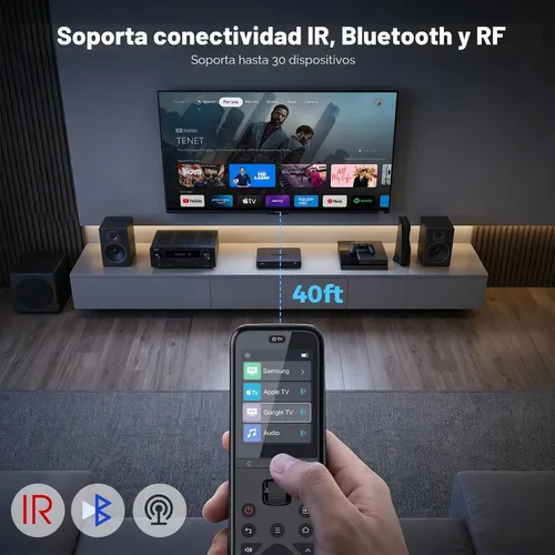 Vista 4 de SofaBaton Control remoto universal U3, rueda de desplazamiento, mouse de aire, multipunto Bluetooth, control remoto inteligente todo en uno