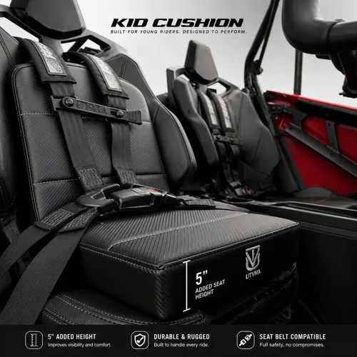 Vista 6 de UTVMA Cojín para niños, asiento UTV para niños, cojín de 5 pulgadas para asientos UTV de stock y posventa