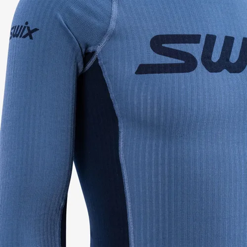 Vista 5 de Swix RaceX Bodywear - Camiseta de manga larga elástica en 4 direcciones que absorbe la humedad, de secado rápido, sin rozaduras, para hombre