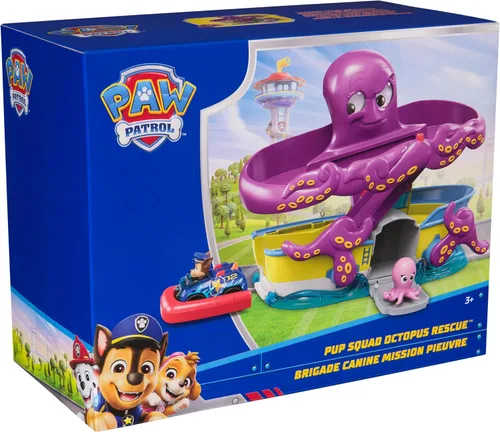 Vista 10 de PAW Patrol Pup Squad Pultopus Rescue Playset con vehículo de juguete Chase