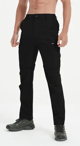 Vista 6 de Pantalones convertibles de senderismo para hombre, impermeables, ligeros, de secado rápido, con cremallera, pesca, viajes, safari, trabajo al aire