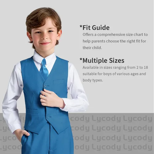 Vista 105 de Conjunto de chaleco para niños, trajes formales, trajes de boda, ropa de vestir