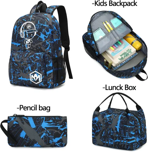 Vista 4 de Mochila escolar para estudiantes mochila de viaje para adolescentes