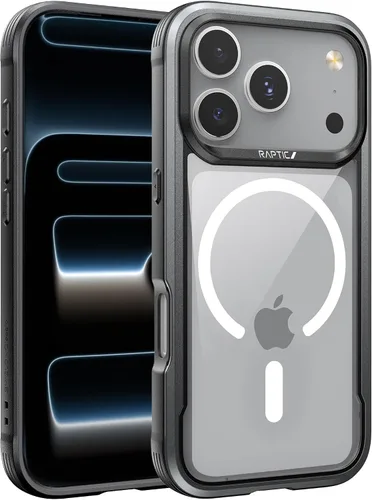Vista 15 de RAPTIC Shield para iPhone 13 Pro, funda protectora transparente a prueba de golpes, prueba de caídas militares de 10 pies, marco de aluminio