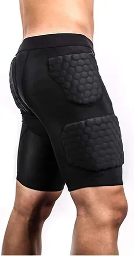 Vista 4 de TUOY Padded Compression Shorts Padded Football Girdle Hip and Thigh Protector