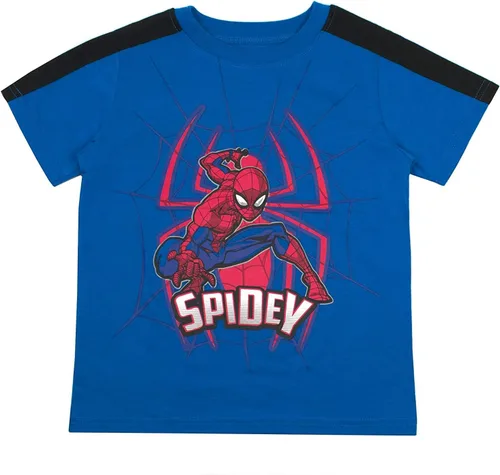 Vista 2 de Marvel playeras del hombre araña para niños, paquete de 3
