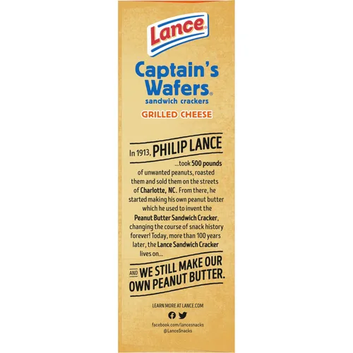 Vista 9 de Lance Galletas tipo sándwich, obleas de queso a la parrilla del capitán, caja de 8