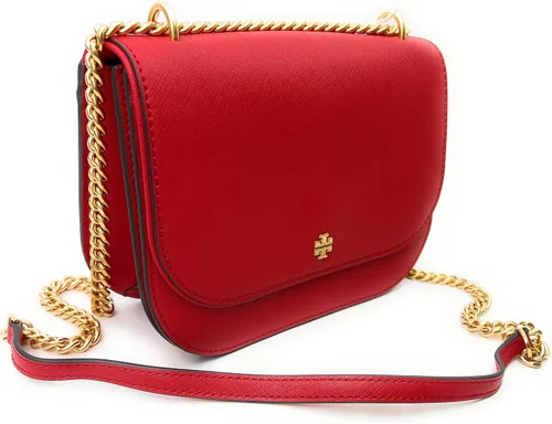 Vista 2 de Tory Burch Emerson - Bolso de hombro ajustable con solapa (berry), Bearberry