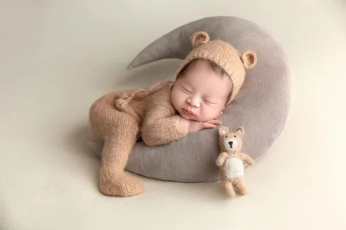 Vista 2 de Moda recién nacido niños niñas bebé sesión de fotos accesorios trajes ganchillo ropa mohair sombrero pantalones fotografía accesorios disfraz