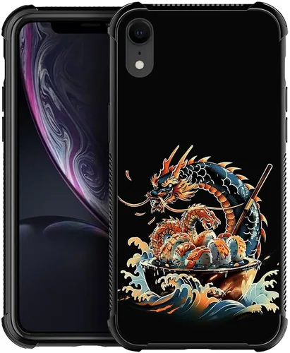 Vista 7 de DJSOK Funda compatible con iPhone XR, H American Eagle Flag con cuatro esquinas, protección a prueba de golpes, TPU suave y patrón de policarbonato