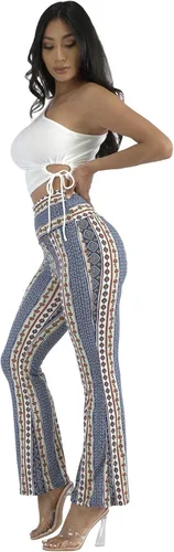 Vista 6 de ShoSho - Pantalones para mujer con diseño estilo boho palazzo, acampandos