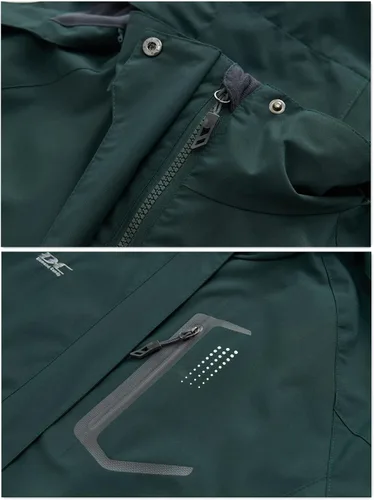 Vista 5 de Chaqueta de lluvia Diamond Candy para mujer, con diseño para senderismo, impermeable y ligera, con capucha