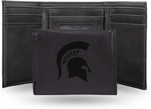 Vista 101 de NCAA Rico Industries - Billetera triple grabada con láser, con grabado láser, accesorio para hombre