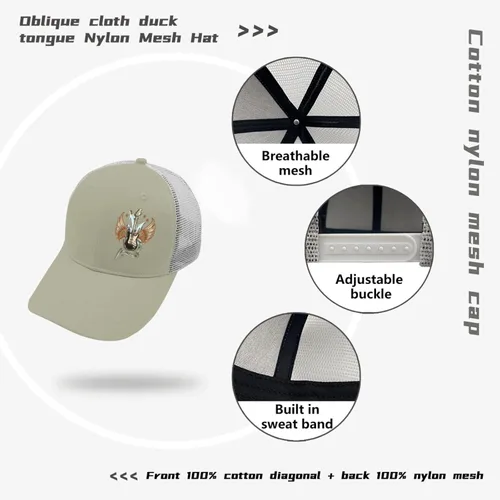 Vista 7 de Baseball Vintage Rock and Roll E-Guitar Angel Wings Caps Trucker Hats for Men Graphic Nylon Mesh Snapbacks