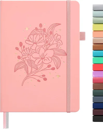 Vista 14 de ⩓ Per Se Cuaderno de Diario con Líneas (3 Paquetes), 160 Páginas Papel Grueso 100GSM, A5 Tapa Dura Cuadernos con Rayas Universitarias para Escribir