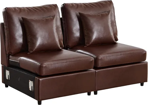 Vista 47 de RARZOE Módulo de Reposabrazos para Sofá Seccional Modular, Reposabrazos de Pana Módulo de Sofá Modular Parte Lateral para Sala de Estar Sofá