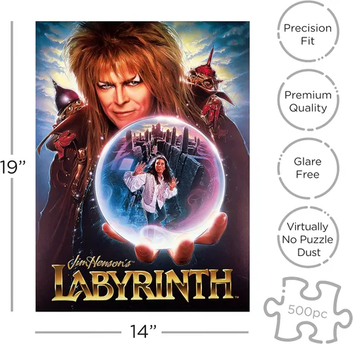 Vista 2 de AQUARIUS Rompecabezas de laberinto de Jim Henson (rompecabezas de 500 piezas), sin deslumbramiento, ajuste de precisión, mercancía y coleccionables