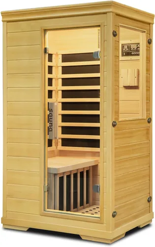Vista 34 de Sala de sauna de infrarrojo lejano de 1350W para el hogar, sauna de madera canadiense de Hemlock de calentamiento rápido bajo EMF, luz de sauna que