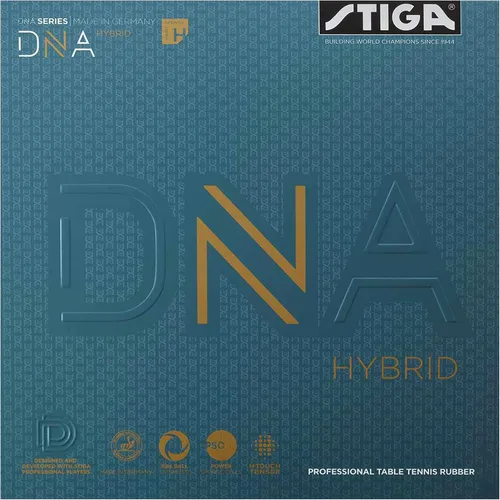 Vista 2 de Stiga DNA Hybrid Tenis de mesa de goma Hoja de tenis de mesa profesional para un máximo control y giros potentes - Control de carrera completa