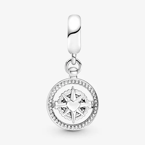 Vista 3 de Pandora Pulsera colgante con brújula giratoria para momentos Impresionante joyería para mujer Regalo para mujeres en tu vida Hecho con plata