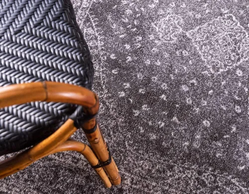 Vista 5 de Unique Loom colección Bromley - Alfombra de área Midnight (rectángulo de 2 x 3 pies 1 pulgada, gris oscuro/gris)