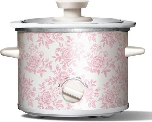 Vista 13 de COOK WITH COLOR 2QT Mini Olla de cocción lenta eléctrica redonda - Configuraciones ajustables, olla de gres extraíble, tapa de vidrio templado, apta