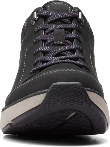 Vista 4 de Clarks Wave 20 encaje negro Nubuckcombinación textil