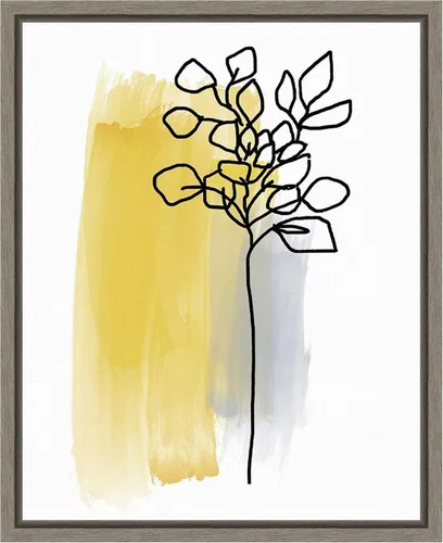 Vista 10 de Amanti Art Framed Canvas Wall Art 20x16 Botanique en Gris 3 by Bronwyn Baker, Framed Wall Art Canvas, Abstract Artwork, Traditional Decor, Small