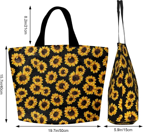 Vista 3 de Bolso de mano para compras, bolsa de comestibles de gran capacidad, ligera, reutilizable, conveniente, bolsa de hombro