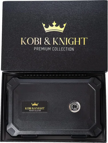 Vista 2 de Kobi & Knight Humidor de cigarros de viaje con higrómetro, estuche para puros de 6 x 8 pulgadas, cigarros portátiles a prueba de agua y polvo, kit
