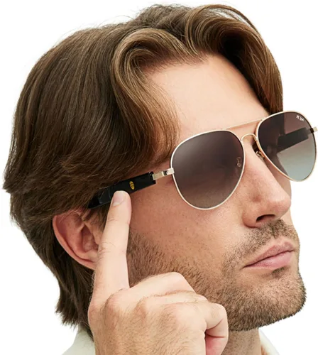Vista 9 de XR Loud™ Lentes de sol de aviador Bluetooth para hombres y mujeres, lentes de audio inteligentes polarizados UV400 con altavoces de oreja abierta