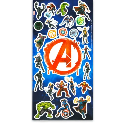 Vista 5 de Juego de recuerdos de fiesta de superhéroes – 150 tatuajes temporales de superhéroes con Marvel Avengers, Spiderman y Teenage Mutant Ninja Turtles