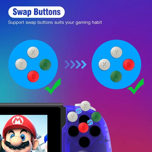 Vista 3 de Retroflag - Controlador de mano con interruptor sin deriva Controlador Pro de almohadilla dividida con palanca de mando de efecto pasillo, Joypad