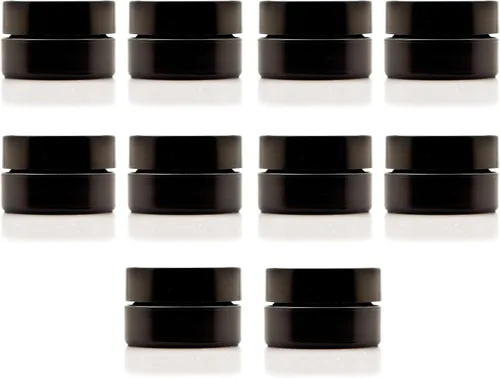 Vista 19 de Infinity Jars Tarro con tapa de rosca de 3.4 fl oz (3.3 fl oz), color negro, ultravioleta, recargable, estilo cosmético, botella de viaje, tarro