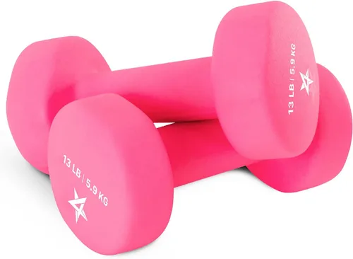 Vista 19 de Yes4All Neoprene Dumbbells, Pairs and Sets with Rack for Home Workouts A. Púrpura