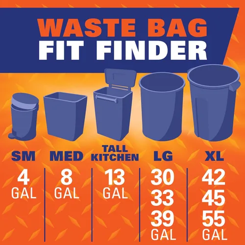 Vista 7 de Hefty Easy Flaps - Bolsas de basura grandes multiusos, 30 galones, 40