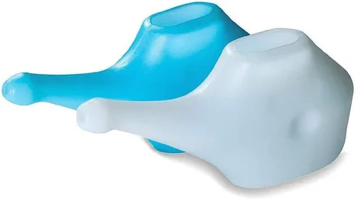 Vista 9 de SoulGenie HealthAndYoga QwikFlo Kit de enjuague sinusal ligero Neti Pot - Olla Neti compacta para niños y adultos - Olla de lavado de nariz apta
