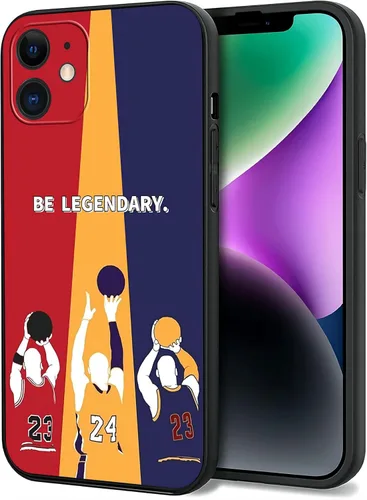 Vista 23 de Funda para iPhone 7/8/SE con diseño clásico de leyenda de baloncesto, compatible con iPhone 7/8/SE de 4.7 pulgadas, funda protectora de silicona